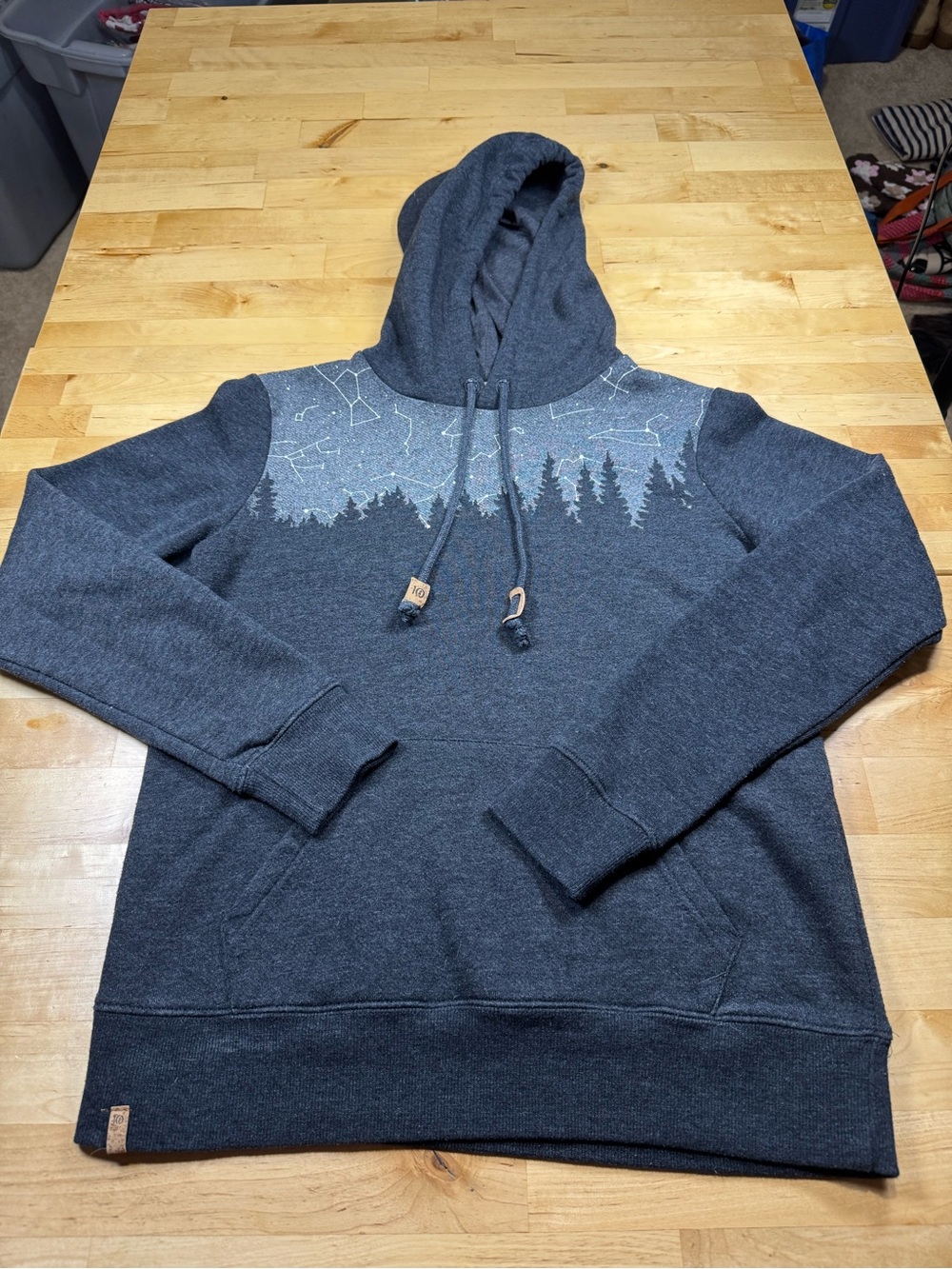 tentree Constellation Juniper Hoodie in Meteorite Black Heather